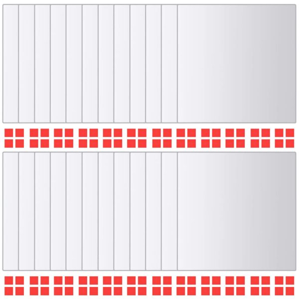 Zrcalne pločice 48 kom četvrtaste staklene - Slika 3