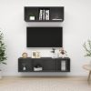 2-dijelni set TV ormarića sivi od iverice