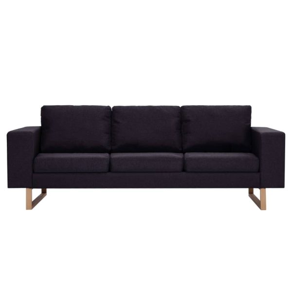 2-dijelni set sofa od tkanine crni - Image 4