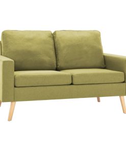 2-dijelni set sofa od tkanine zeleni