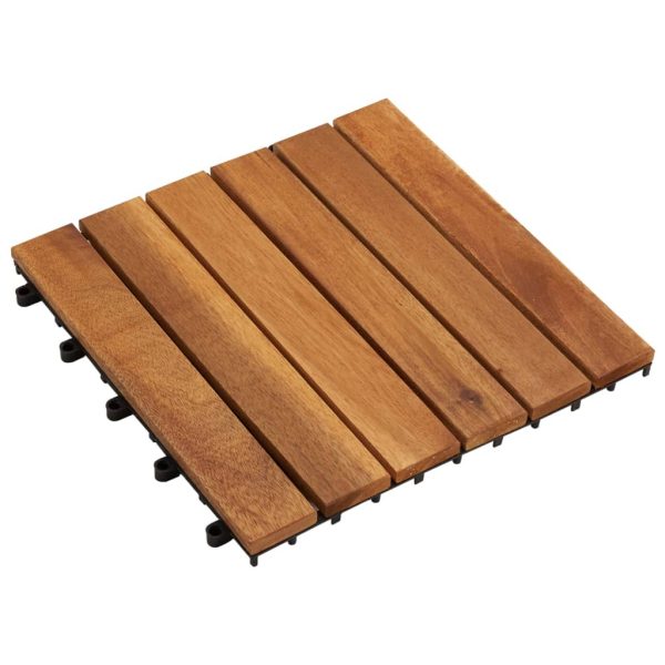 20-dijelni set pločica za trijem s okomitim uzorkom 30 x 30 cm bagrem