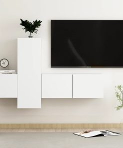 3-dijelni set TV ormarića bijeli od iverice