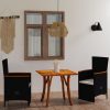 3-dijelni vrtni blagovaonski set crni