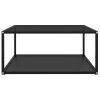 322893 Coffee Table Black 80x80x35 cm Tempered Glass