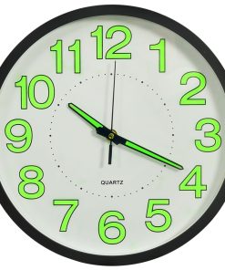325166 Luminous Wall Clock Black 30 cm