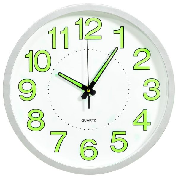 325167 Luminous Wall Clock White 30 cm