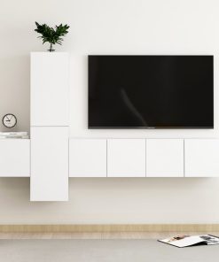 5-dijelni set TV ormarića bijeli od iverice