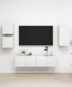5-dijelni set TV ormarića bijeli od iverice