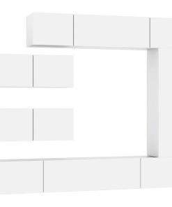 7-dijelni set TV ormarića bijeli od konstruiranog drva