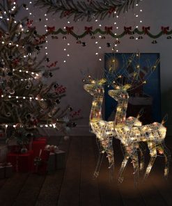 Akrilni ukrasni božićni sobovi 2 kom 120 cm šareni