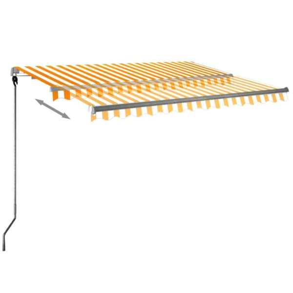 Automatska tenda sa senzorom LED 300 x 250 cm žuto-bijela - Slika 3