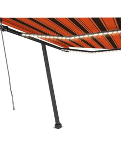 Automatska tenda sa senzorom LED 350 x 250 cm narančasto-smeđa