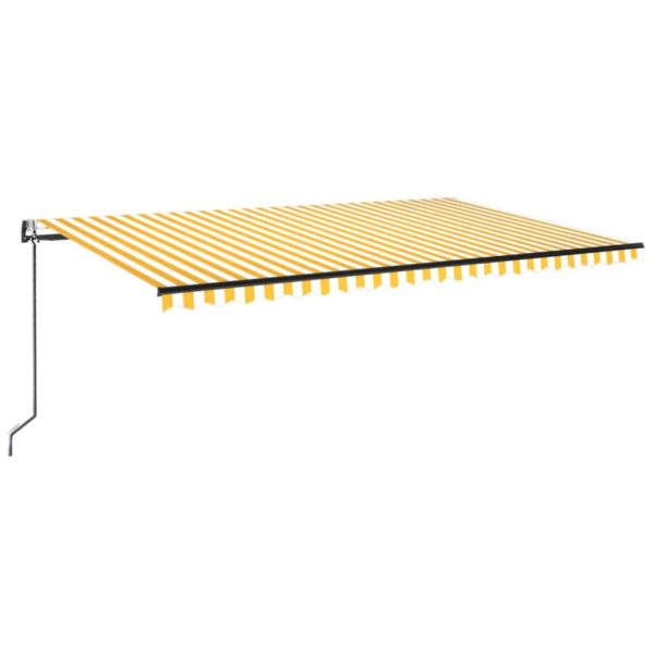 Automatska tenda sa senzorom LED 500 x 300 cm žuto-bijela