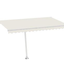 Automatska tenda sa senzorom za vjetar LED 400 x 300 cm krem