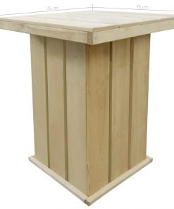 Barski stol od impregnirane borovine 75 x 75 x 110 cm
