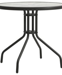 Bistro stol antracit Ø 80 x 71 cm čelični