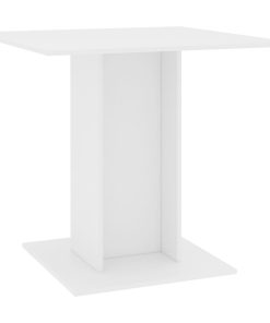 Blagovaonski stol bijeli 80 x 80 x 75 cm od iverice