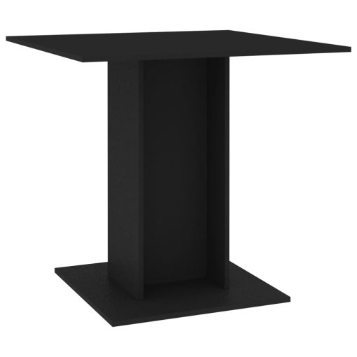 Blagovaonski stol crni 80 x 80 x 75 cm od iverice
