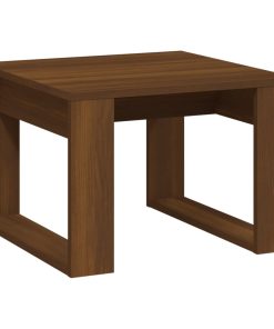 Bočni stolić smeđa boja hrasta 50x50x35 cm konstruirano drvo