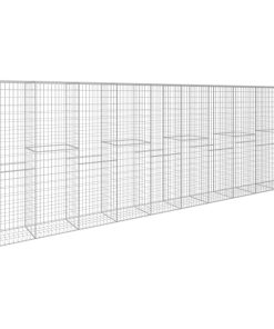 Gabionski zid s poklopcem od pocinčanog čelika 600x50x200 cm