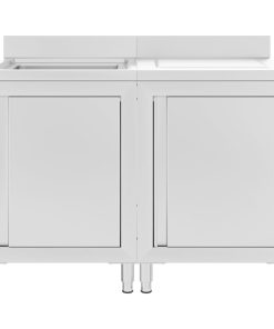 Komercijalni kuhinjski ormarić za sudoper čelični 120x60x96 cm