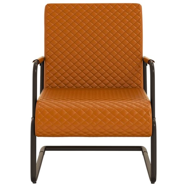 Konzolna stolica od umjetne kože smeđa