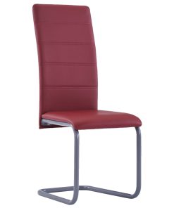Konzolne blagovaonske stolice od umjetne kože 6 kom crvene