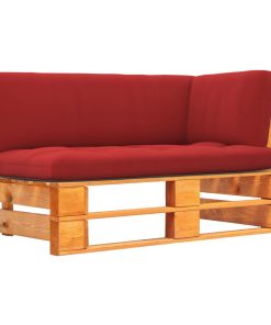 Kutna vrtna sofa od paleta medeno smeđa impregnirana borovina