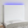 LED uzglavlje bijelo 90x5x118/128 cm od umjetne kože