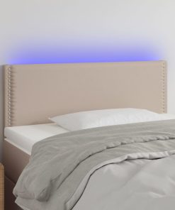 LED uzglavlje boja cappuccina 100 x 5 x 78/88cm od umjetne kože