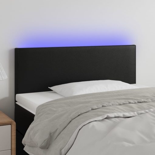 LED uzglavlje crno 100 x 5 x 78/88 cm od umjetne kože