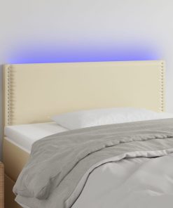 LED uzglavlje krem 100 x 5 x 78/88 cm od umjetne kože