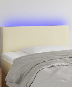 LED uzglavlje krem 100 x 5 x 78/88 cm od umjetne kože