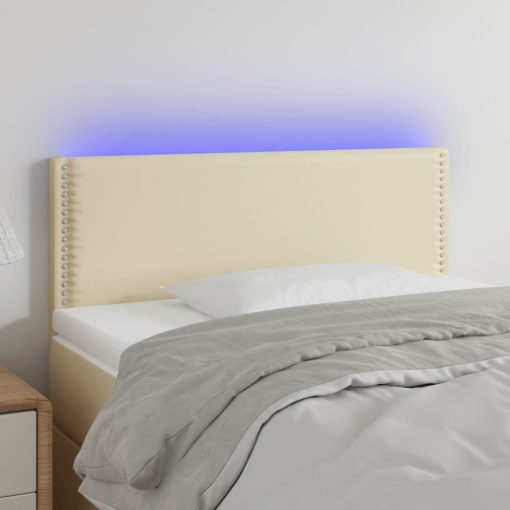 LED uzglavlje krem 80 x 5 x 78/88 cm od umjetne kože