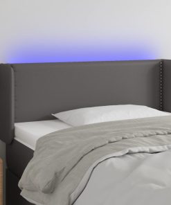 LED uzglavlje sivo 103x16x78/88 cm od umjetne kože