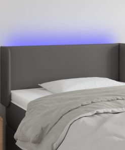 LED uzglavlje sivo 103x16x78/88 cm od umjetne kože