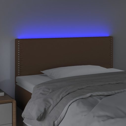 LED uzglavlje smeđe 90 x 5 x 78/88 cm od umjetne kože - Image 3