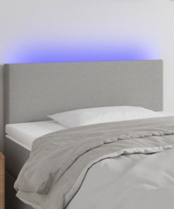 LED uzglavlje svjetlosivo 100x5x78/88 cm od tkanine