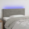 LED uzglavlje svjetlosivo 90x5x78/88 cm baršunasto