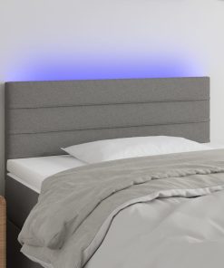 LED uzglavlje tamnosivo 100x5x78/88 cm od tkanine