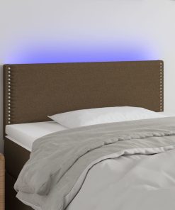 LED uzglavlje tamnosmeđe 100x5x78/88 cm od tkanine