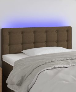 LED uzglavlje tamnosmeđe 90x5x78/88 cm od tkanine