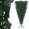 Naopako umjetno božićno drvce s LED svjetlima i kuglicama 150cm