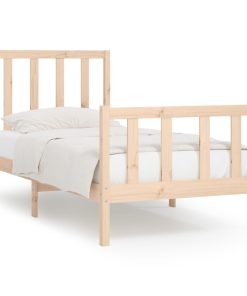 Okvir za krevet od masivnog drva 90 x 190 cm 3FT jednokrevetni