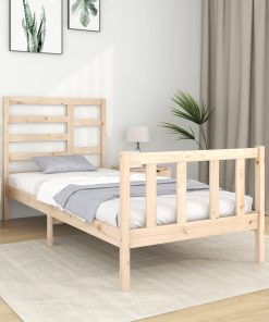 Okvir za krevet od masivnog drva 90 x 190 cm 3FT jednokrevetni