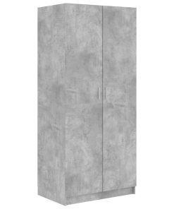 Ormar siva boja betona 80 x 52 x 180 cm od konstruiranog drva