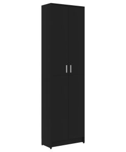 Ormar za hodnik crni 55 x 25 x 189 cm od iverice