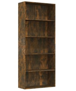 Ormarić za knjige dimljeni hrast 80x30x189 cm konstruirano drvo