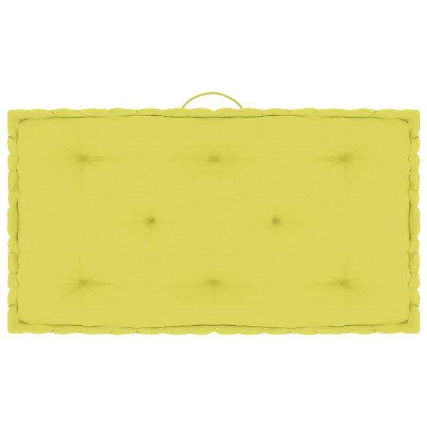 Paletni podni jastuk boja zelene jabuke 73 x 40 x 7 cm pamučni
