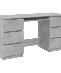Pisaći stol siva boja betona 140 x 50 x 77 cm od iverice